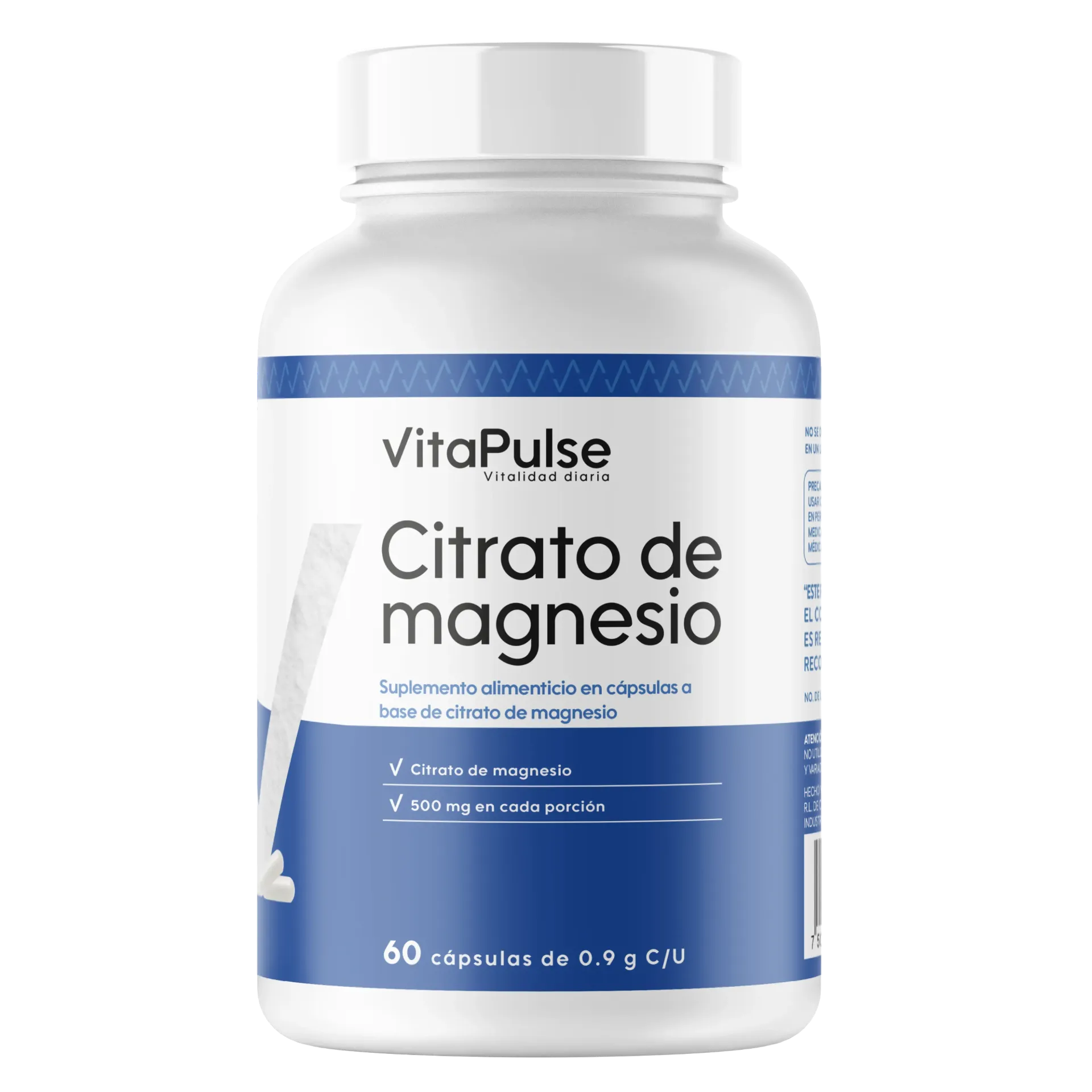 VitaPulse: Citrato de Magnesio 60 Cápsulas