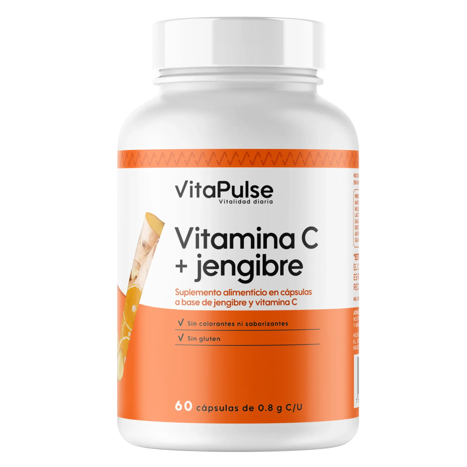 VitaPulse: Vitamina C+ jengibre 60 Cápsulas