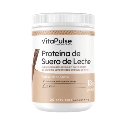 [VITAWHEYCHOCO] VitaPulse: Proteína Suero de Leche 600gr (Chocolate)