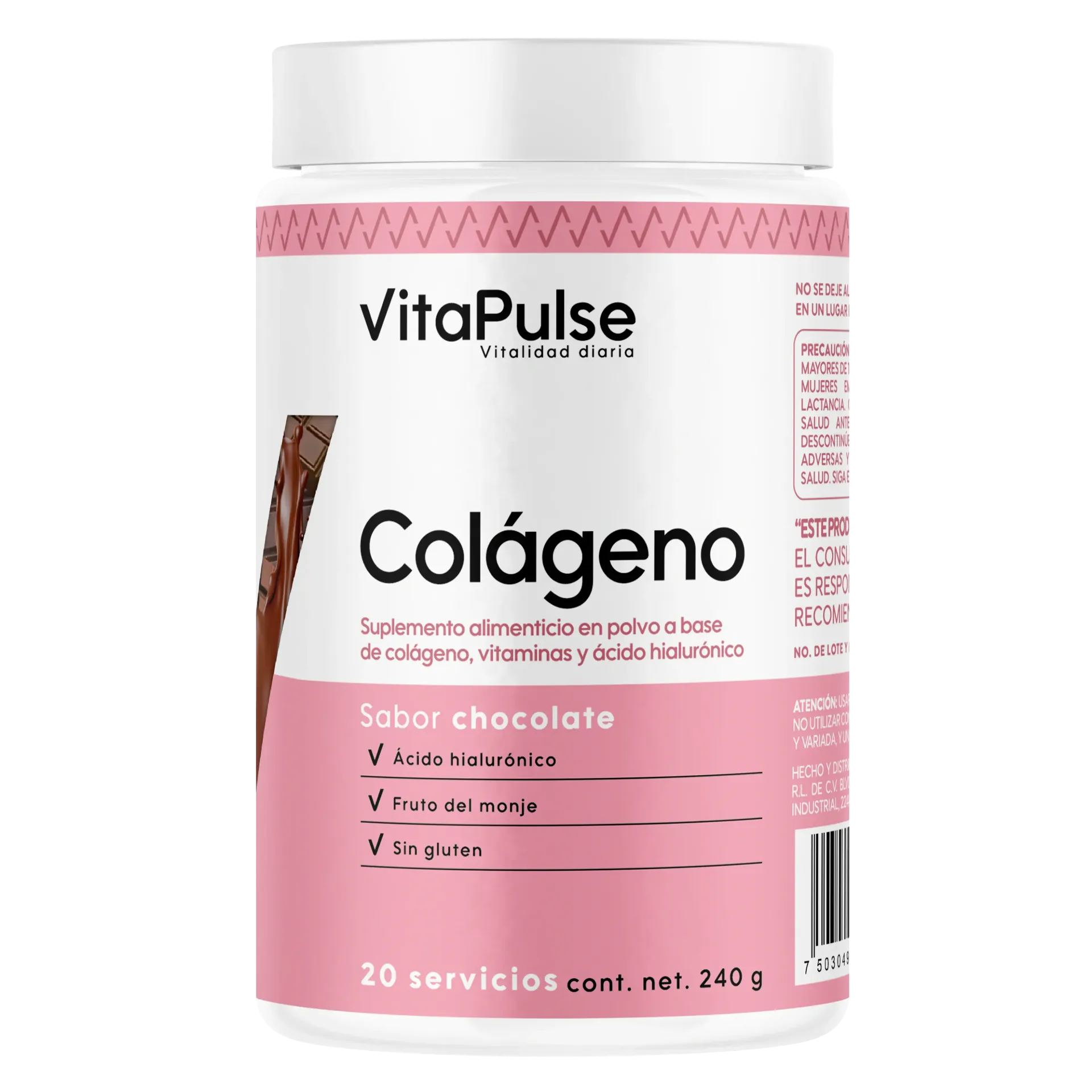 VitaPulse: Colágeno Sabor Chocolate 240 g